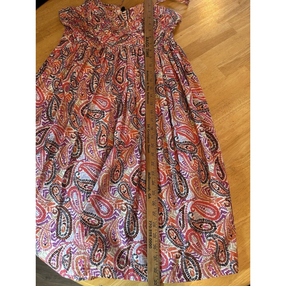 Madison Pink & Red Paisley Midi Dress - Picture 9 of 12